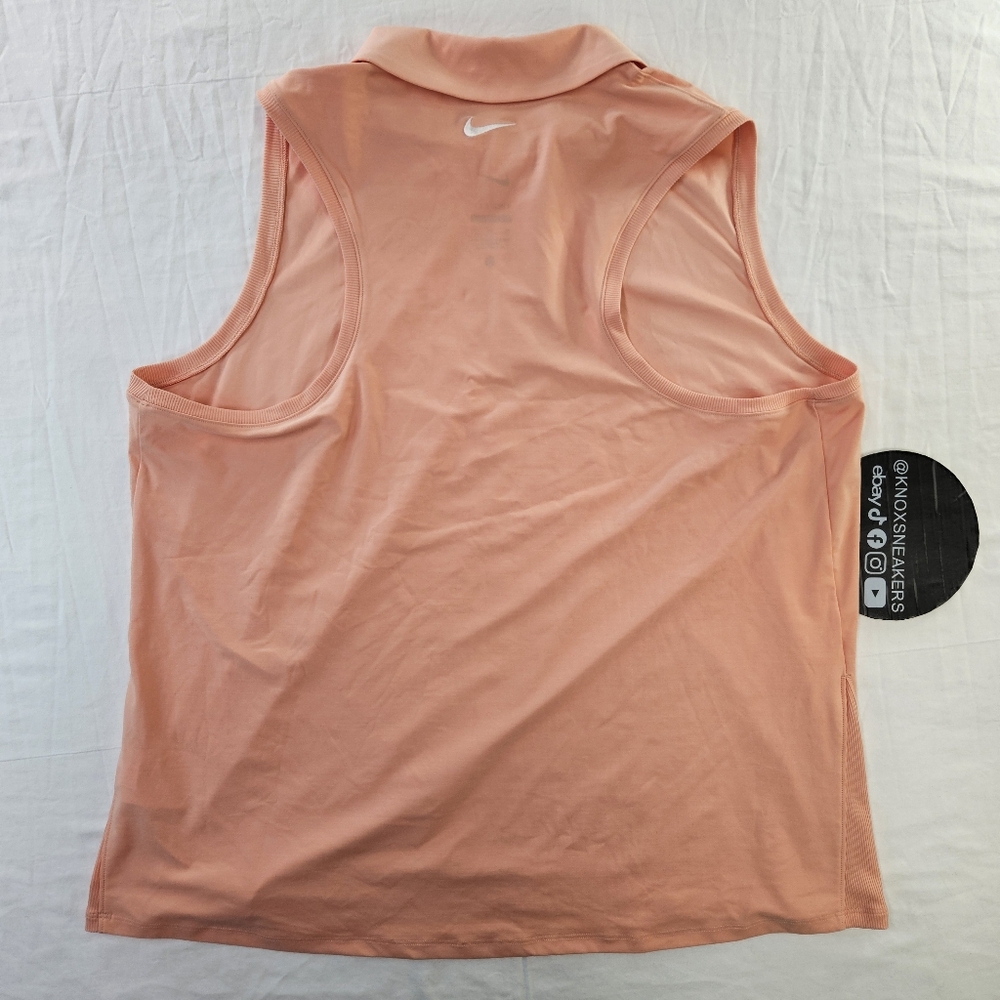 Nike Dri-Fit Victory Sleeveless Golf Polo Apricot FQ1572 Women's Size XLarge - Picture 4 of 6